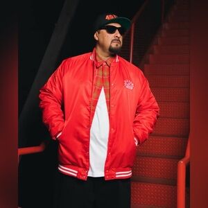 DIXXON “PASTIME” NYLON VARSITY JACKET - RED - Men’s 3XL